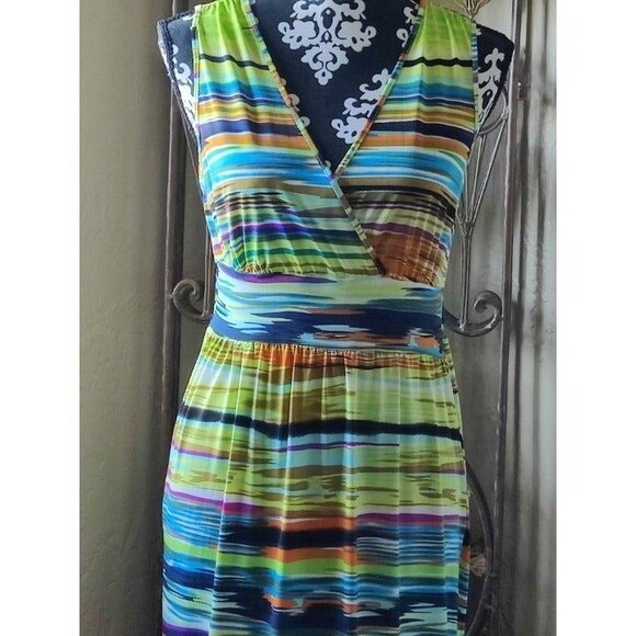 Mlle Gabrielle Sleeveless Maxi Dress Size M - Picture 2 of 12